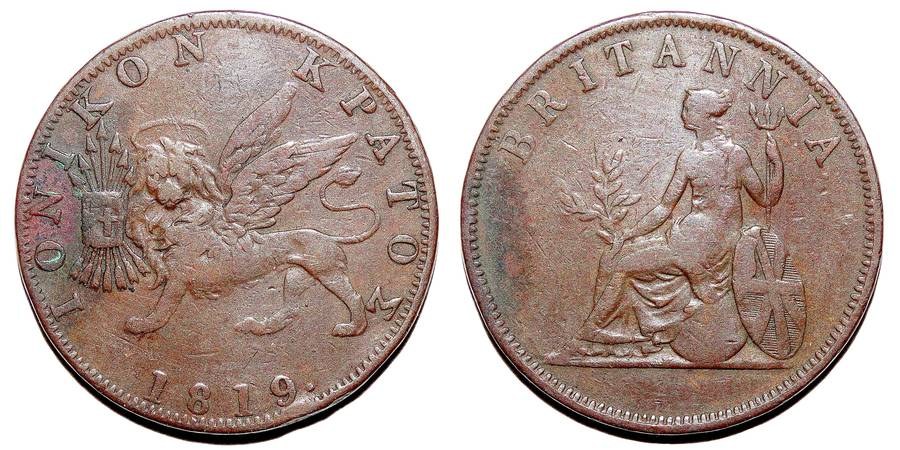 IONIAN ISLANDS (COLONIAL)~1 Obol 1819