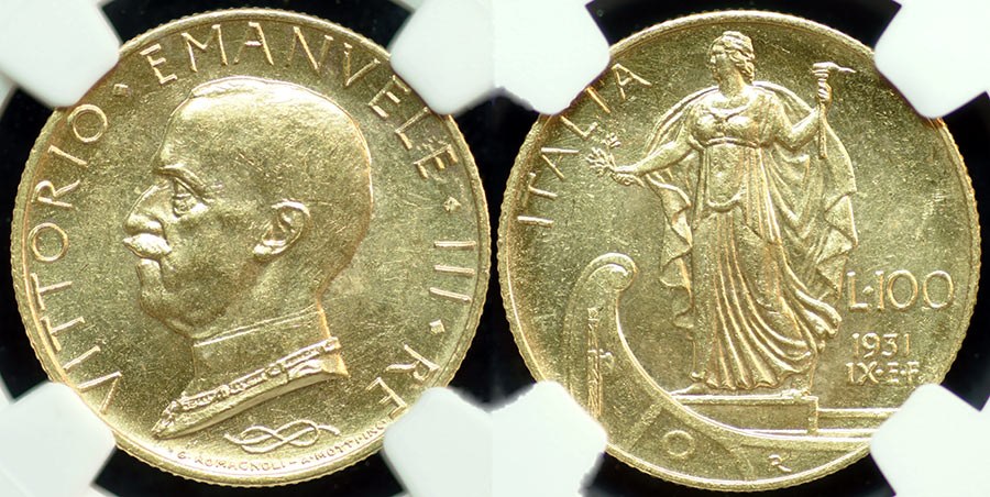 Italy - 100 Lire 1931 Italia on Prow