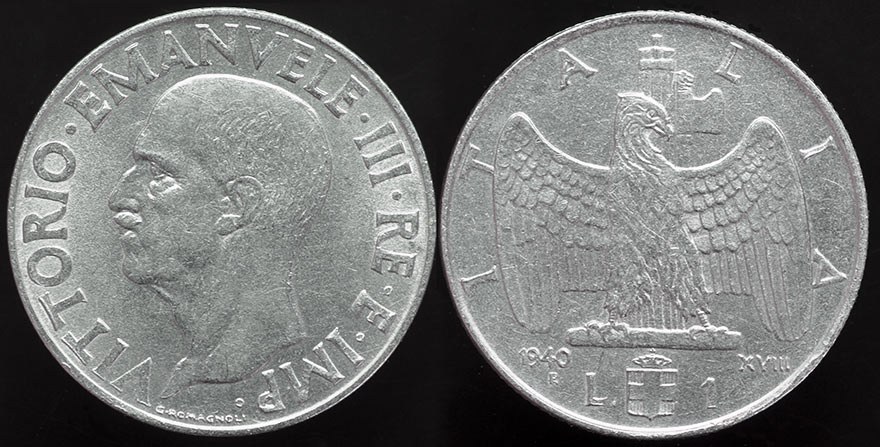 Italian Fascists 1 Lira - 1940