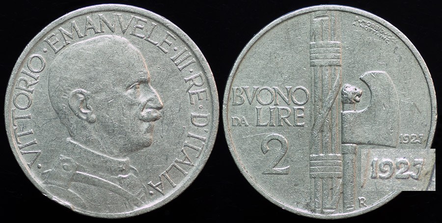 Italy - 2 Lire Fascist 1927 over 23?