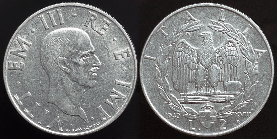 Italian Fascists 2 Lira - 1940