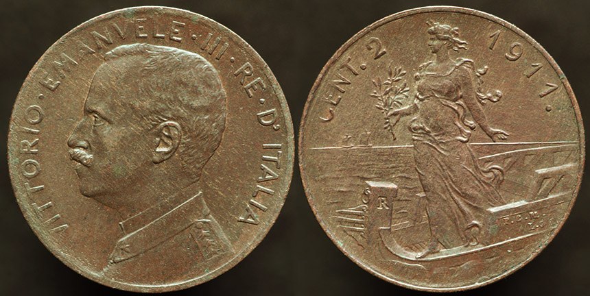 Italy - 2 Centesimi 1911