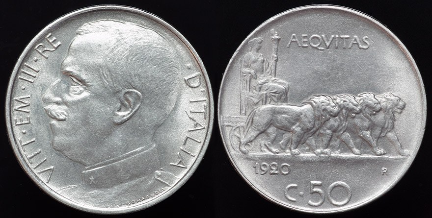 Italy - 50 Centesimi 1920