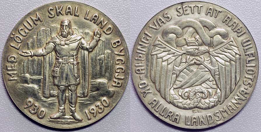 Iceland 5 Kroner - 1930 Althing Millennium