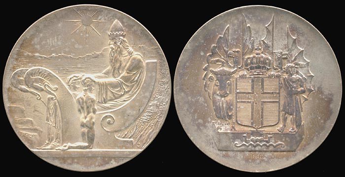 Iceland, Althing 10 Kronur 1930 Millennium