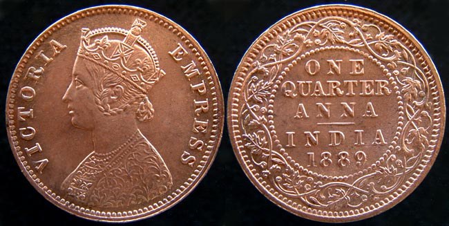 British India 1/4 Anna