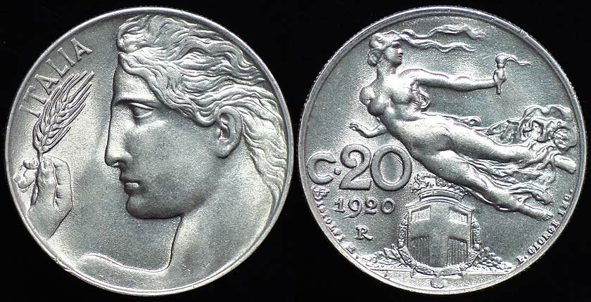 Italy 20 C. - 1920