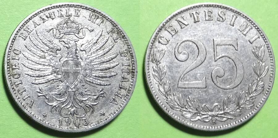 Italy 1903 25 centesimi