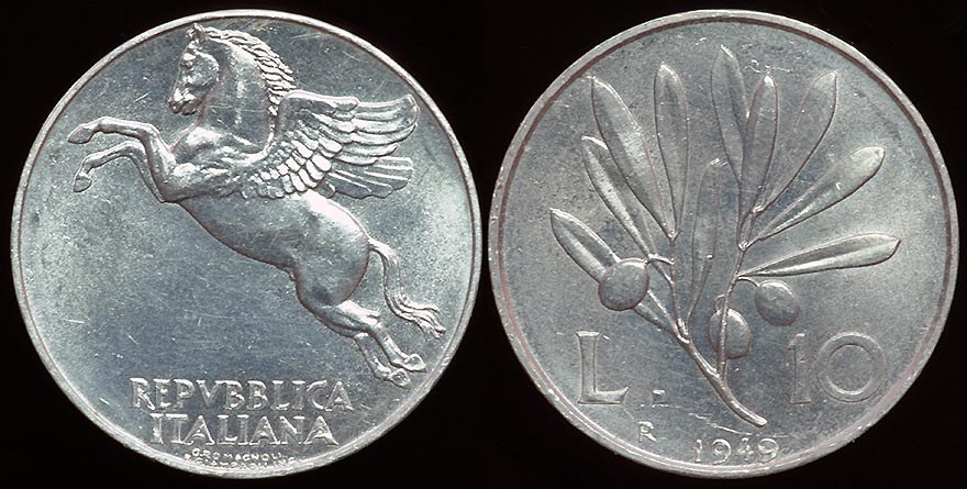 Italy 10 Lira 1949