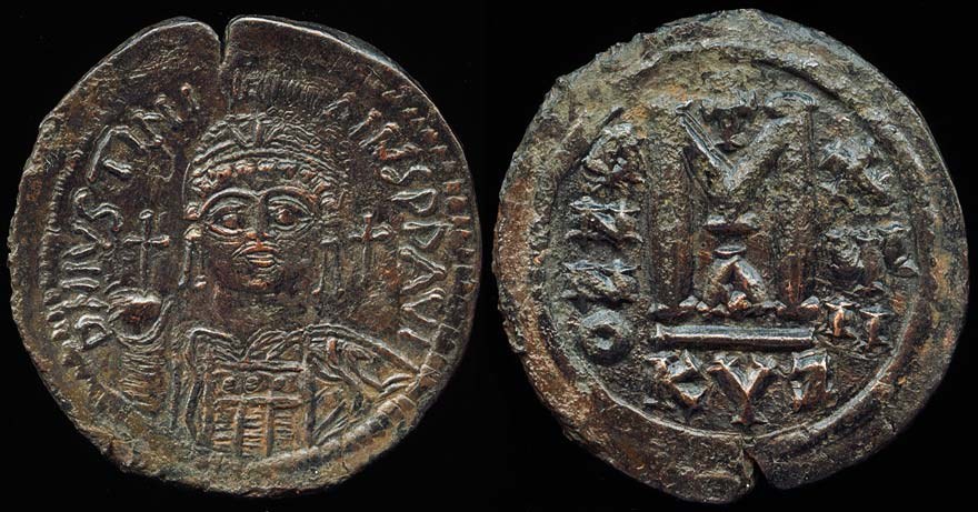 Justinian the Great - follis KYZ