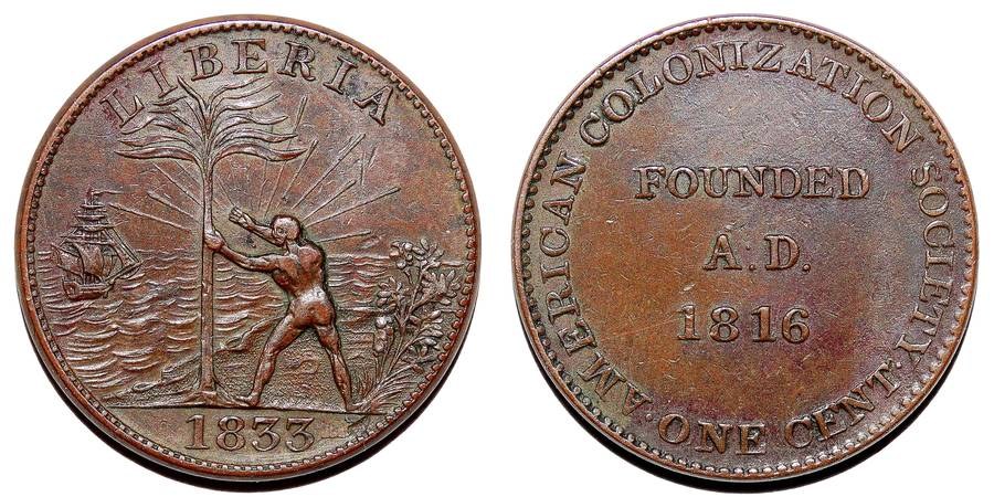 LIBERIA~1 Cent 1833