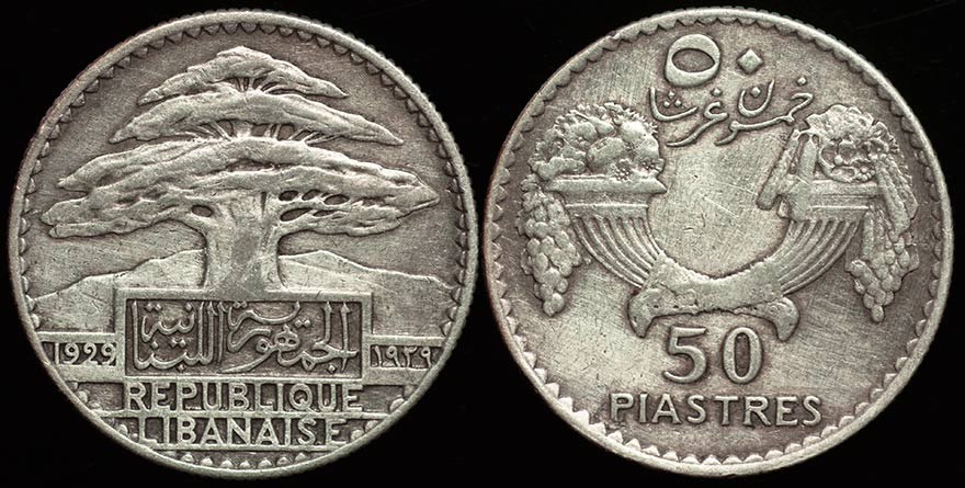 Lebanon 50 P. - 1929