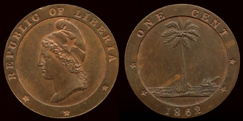 Liberia, 1 Cent, 1862