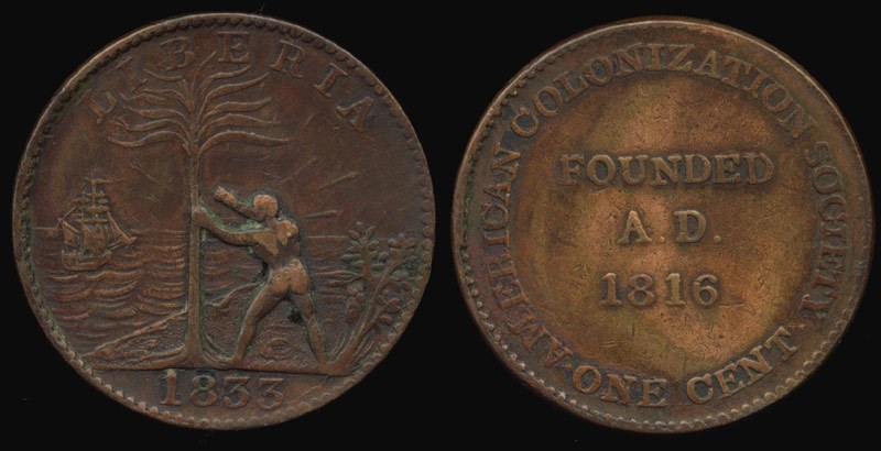 Liberia - AMERICAN COLONIZATION SOCIETY, ACS;  CH-4