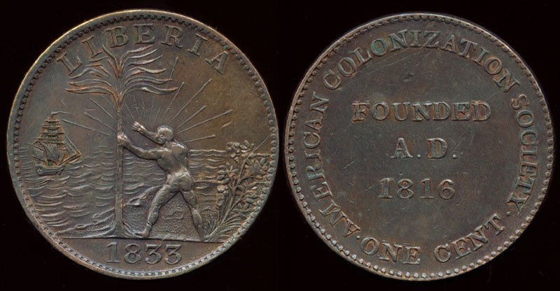 Liberia - AMERICAN COLONIZATION SOCIETY, ACS;  CH-6