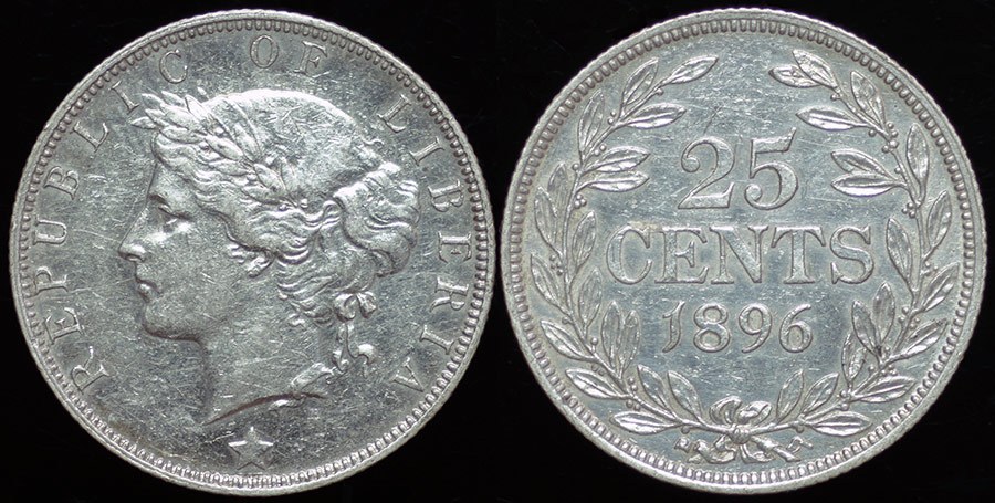 Liberia - 25 Cents 1896