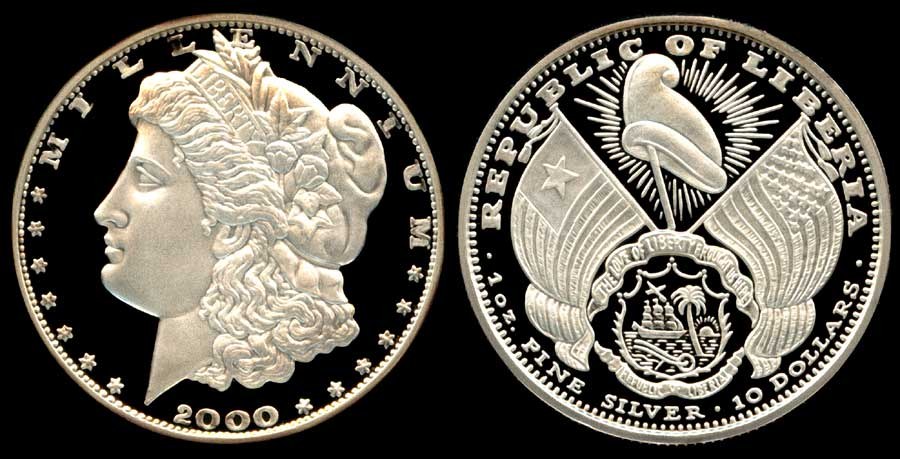 Liberia 'Morgan' Dollar - Flags