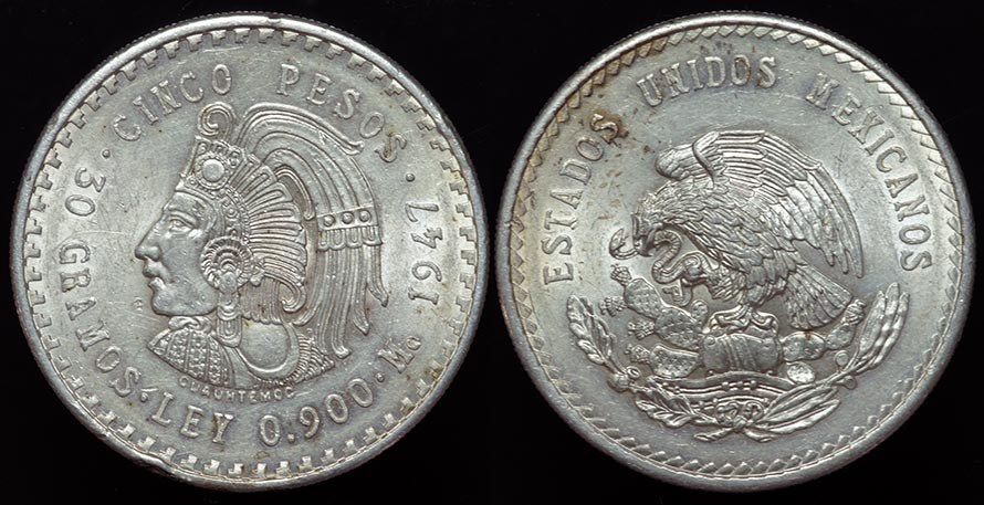 Mexico 5 Peso Cuauhtemoc