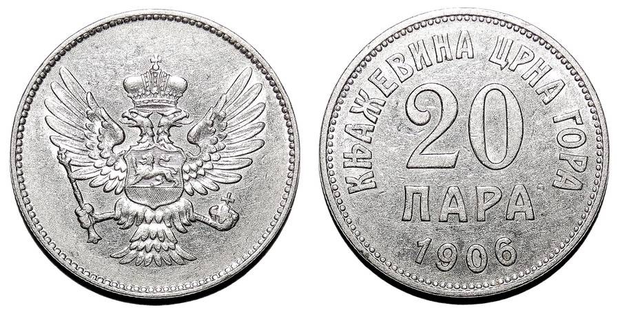 MONTENEGRO (PRINICIPALITY)~20 Para 1906