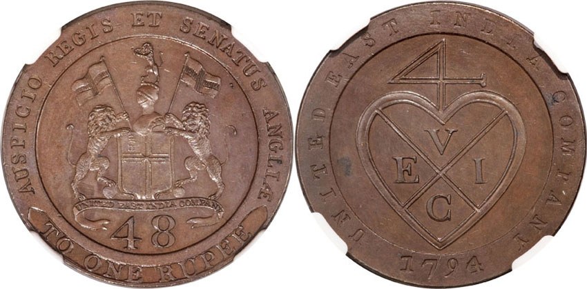 Madras Presidency 1/48 Rupee - 1794