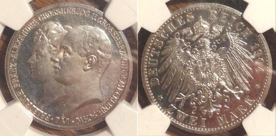 Mecklenburg-Schwerin 1904 2 Mark Commemerative