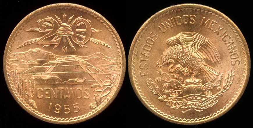 Mexico 20c 1955 - Pyramid of the Sun