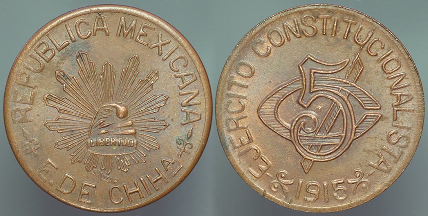 Mexico - Chihuahua 5 C. 1915