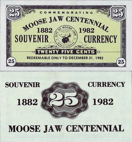 Moose Jaw (Saskatchewan) 1982 25 Cents.