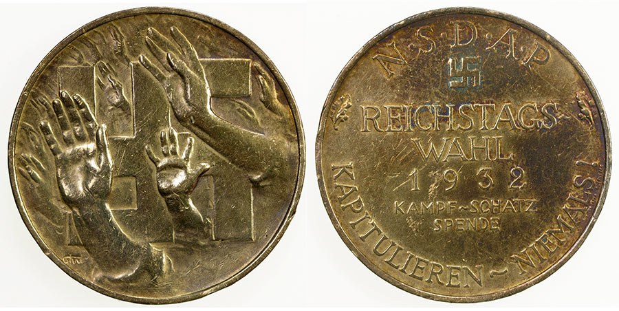 Germany - NSDAP [Nazi] Voting Donation medal - 1932