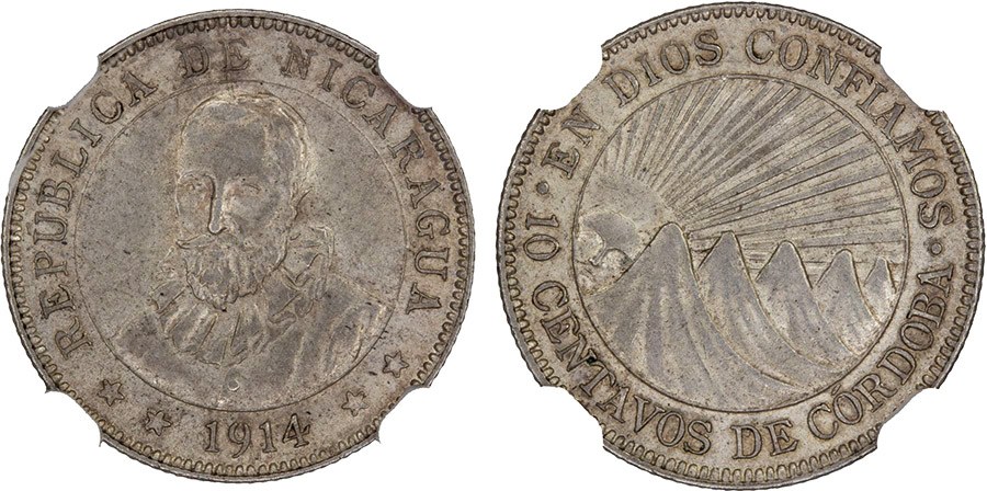 Nicaragua - 10 Centavos 1914 H