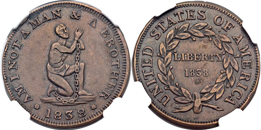 "Am I Not A Man & A Brother" - EX. RARE Token