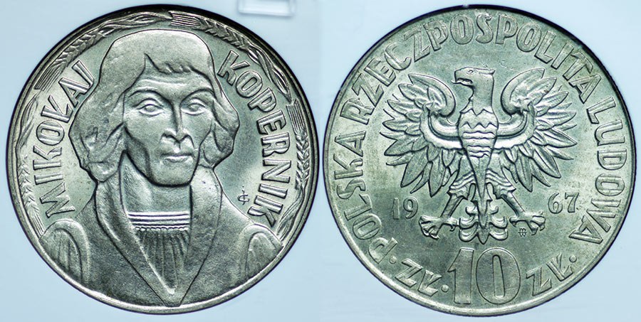 Poland - 10 Zlotych Nicolaus Copernicus 1967