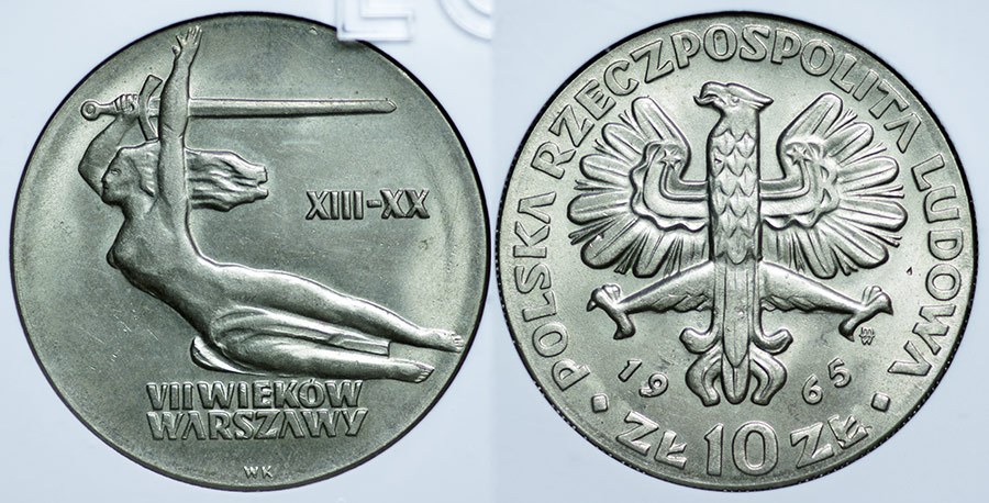Poland - 10 Zlotych 1965 - 700th Anniv. of Warsaw