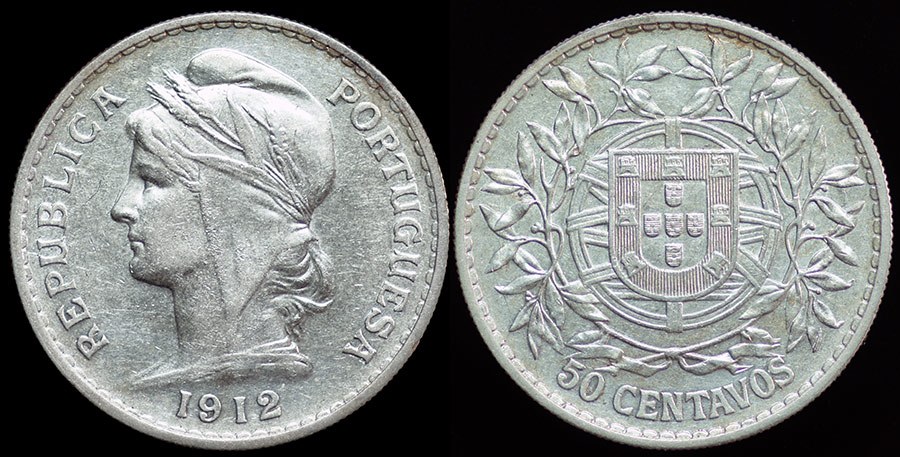 Portugal - 50 Centavos 1912 Liberty