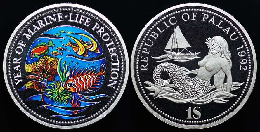 Palau - The 1st Colorized coin