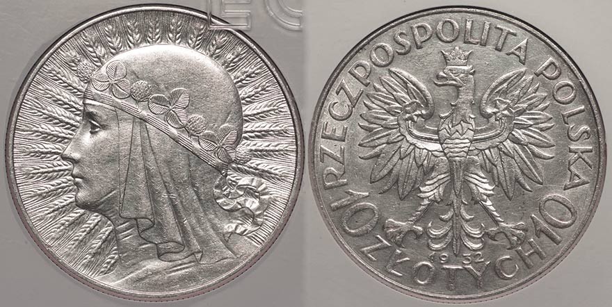 Poland 10 Zlotych - 1932
