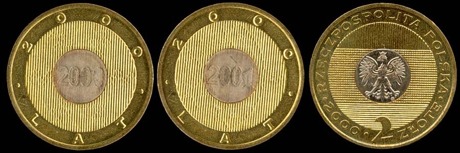 Poland - Millennium '3 Sided coin' 2 Zl, 2000