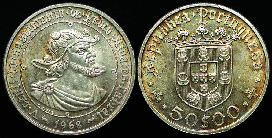 Portugal - 50 Escudos, 500th Anniversary of the Birth of Pedro Cabral