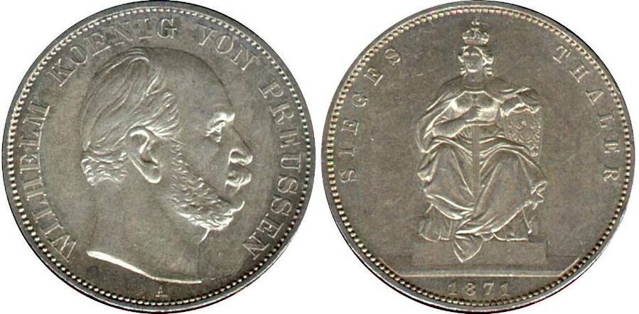 Prussia 1871 1 Thaler Commemorative