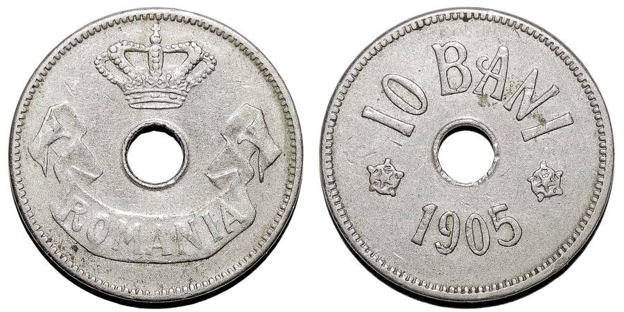 ROMANIA (KINGDOM)~10 Bani 1905