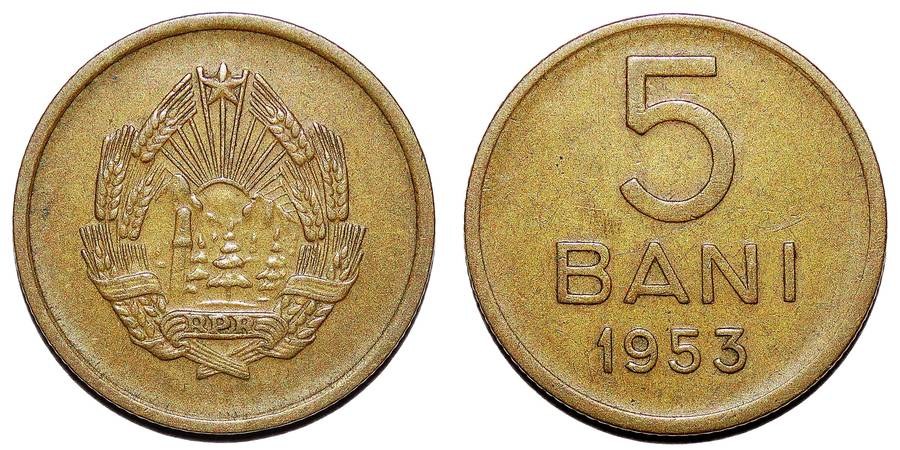 ROMANIA (PEOPLES REPUBLIC)~5 Bani 1953