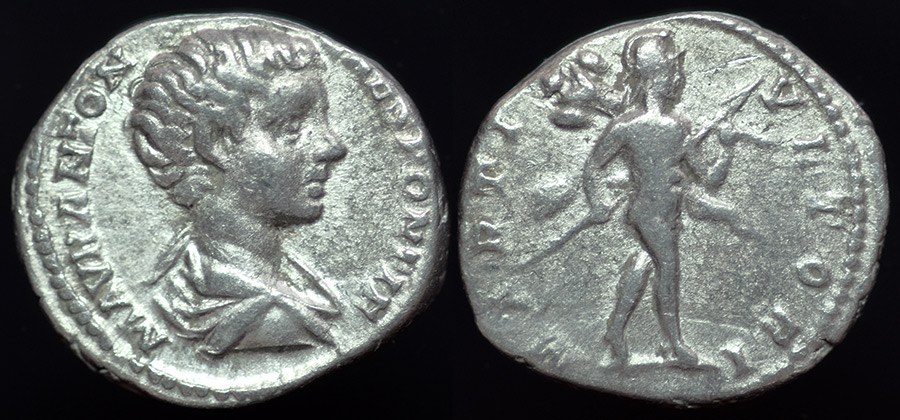 Caracalla & Mars, Denarius