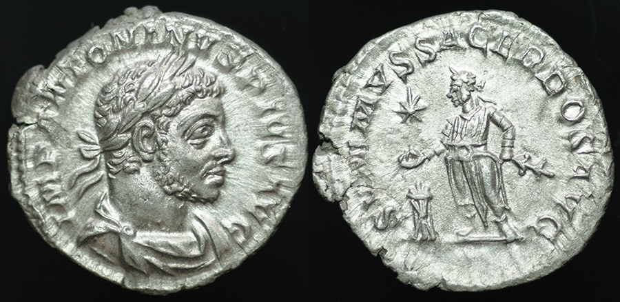 Elagabalus & Helios at Altar, Denarius