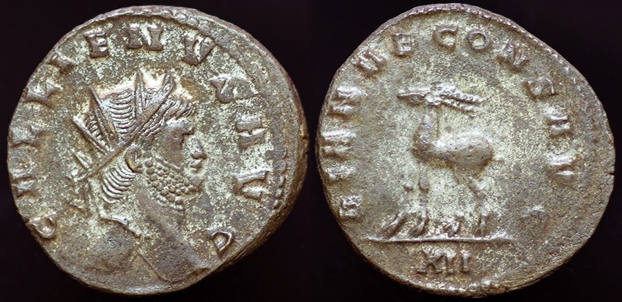 Gallienus - Antelope, antoninianus