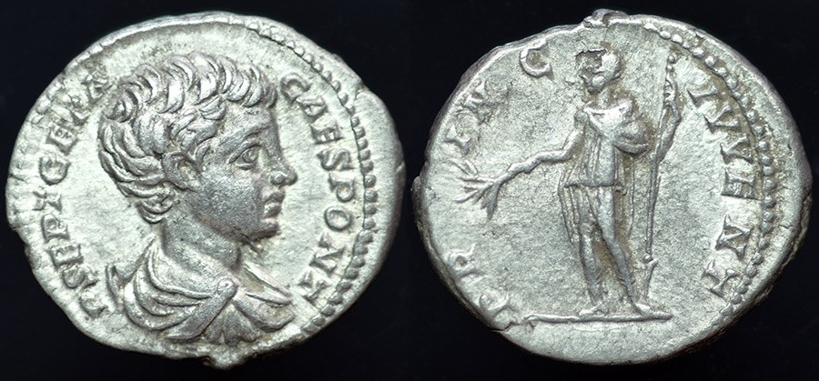 Geta - PRINC IVVENT, Denarius