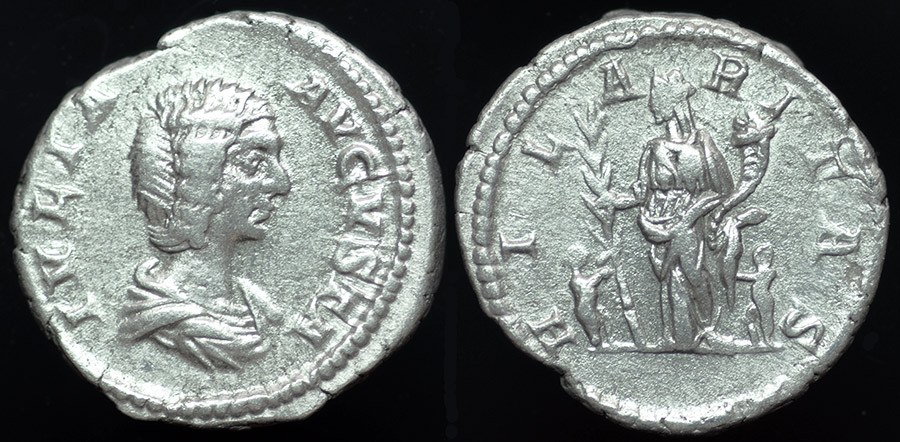 Julia Domna & Hilaritas, Denarius