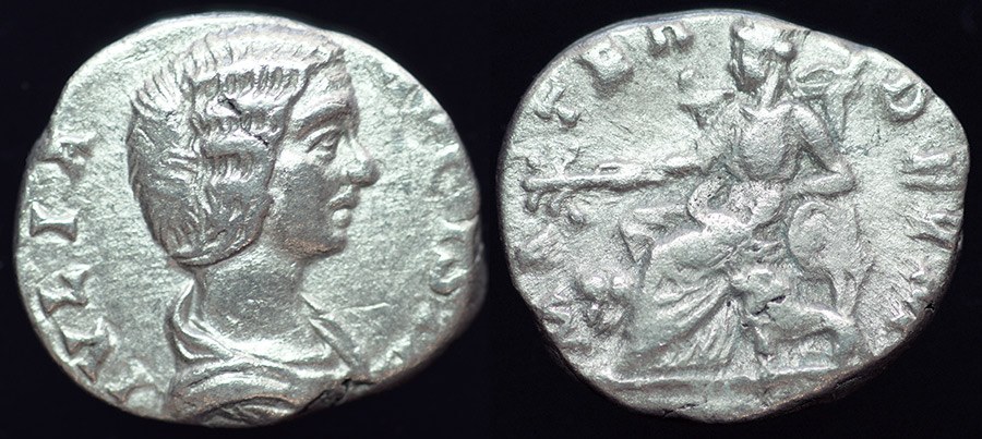 Julia Domna & Cybele, Denarius