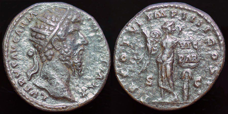 Rome - Lucius Verus w/Victory Parthia dupondius