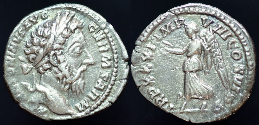 Rome - Marcus Aurelius and Winged Victory denarius