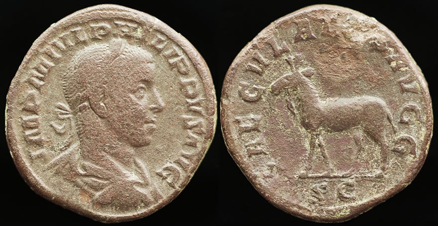 Philip II Sestertius - European Elk